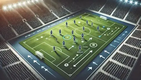 Football tactical analysis showing player positioning during a modern attacking phase